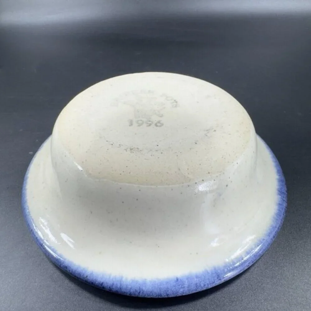 1996 Brinker Pots Pottery Snack Bowl Dish Stoneware Heavy Single Bowl Dish VTG‎